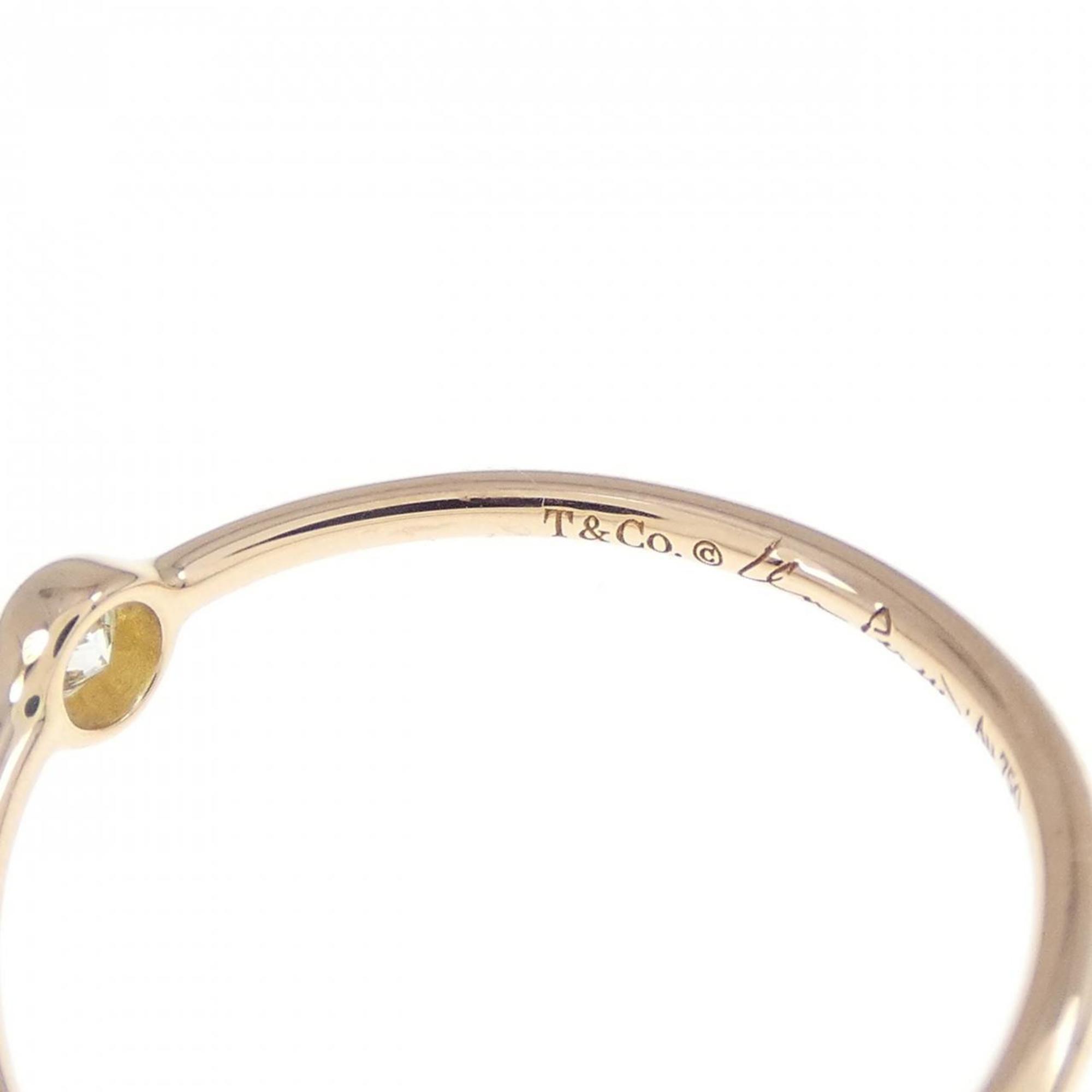 Wave Single Row Ring 18K Rose Gold with Diamond