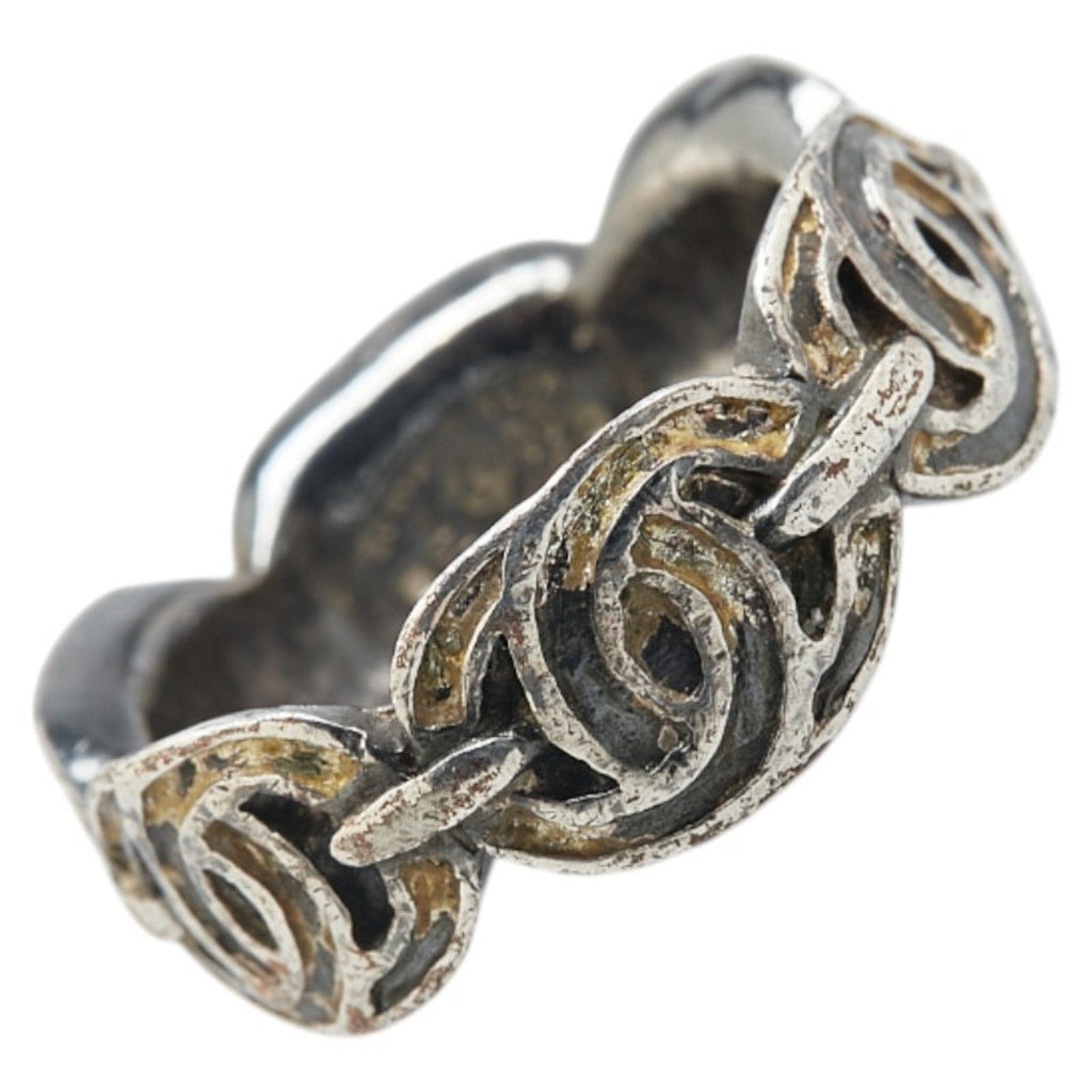 CC Logo Ring Silver-Tone Metal