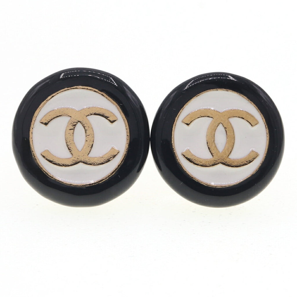 CC Logo Round Circle Earrings Metal