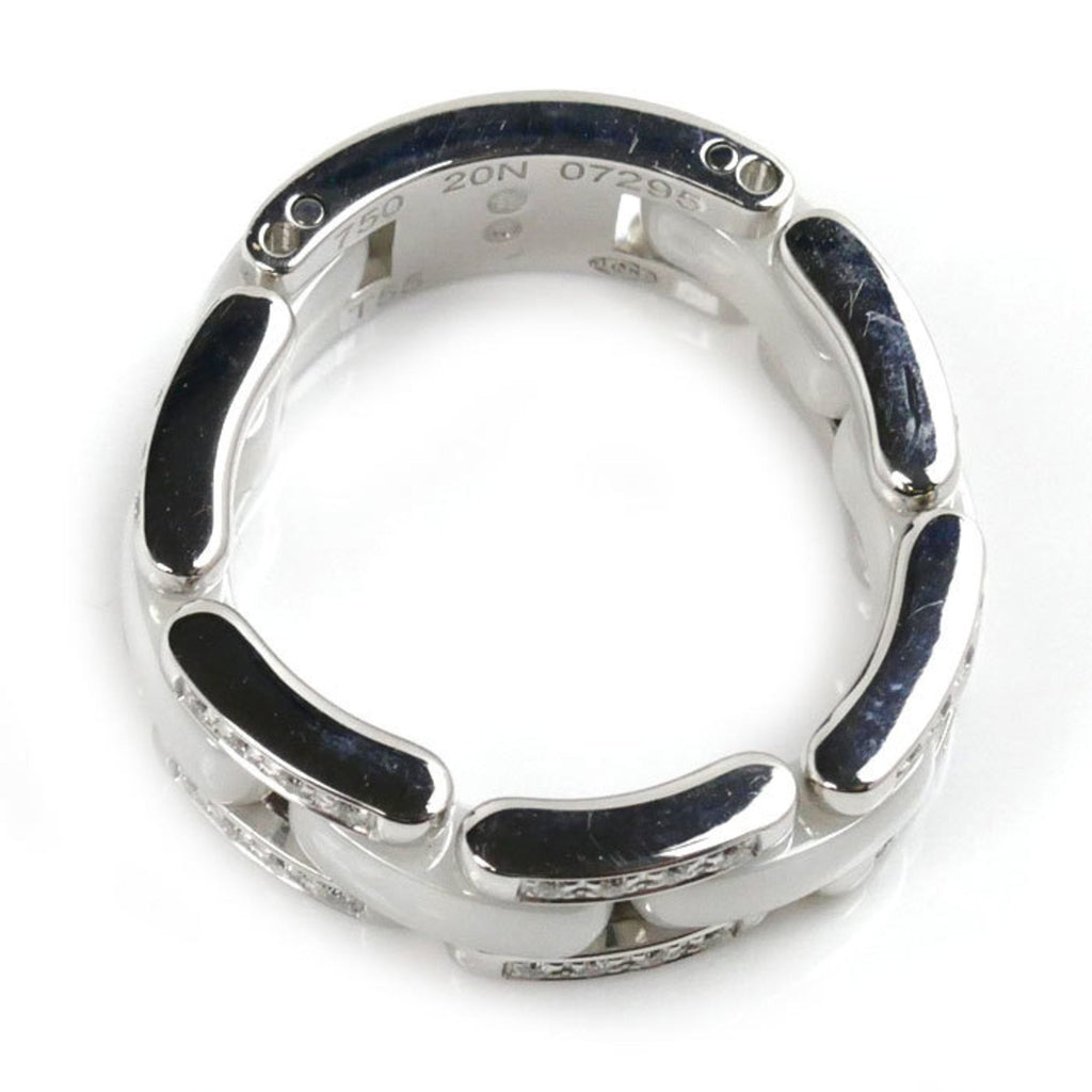 Ring Ceramic and 18K White Gold Medium with Diamond