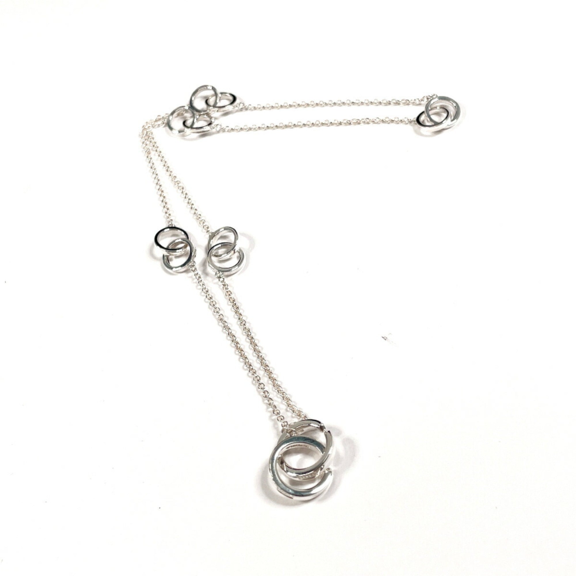 1837 Interlocking Multi Circle Pendant Necklace Sterling Silver