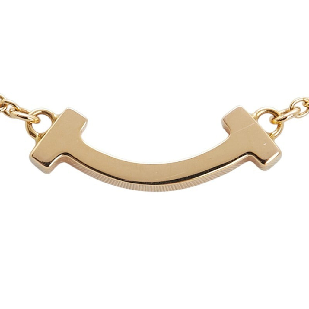 T Smile Mini Pendant Necklace 18K Yellow Gold