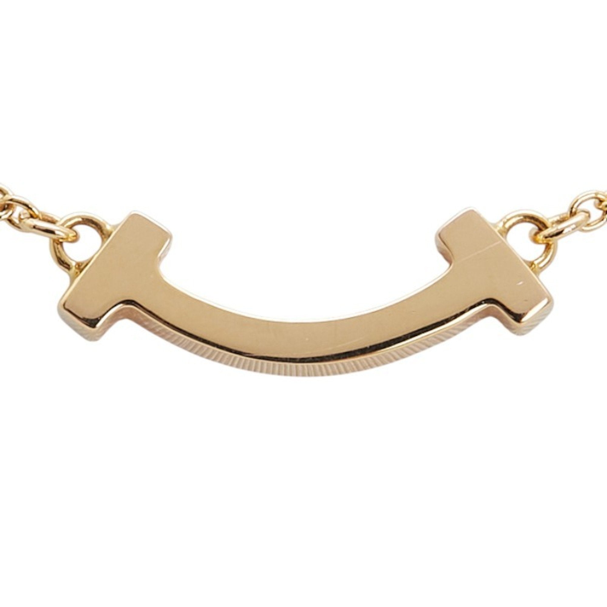 T Smile Mini Pendant Necklace 18K Yellow Gold