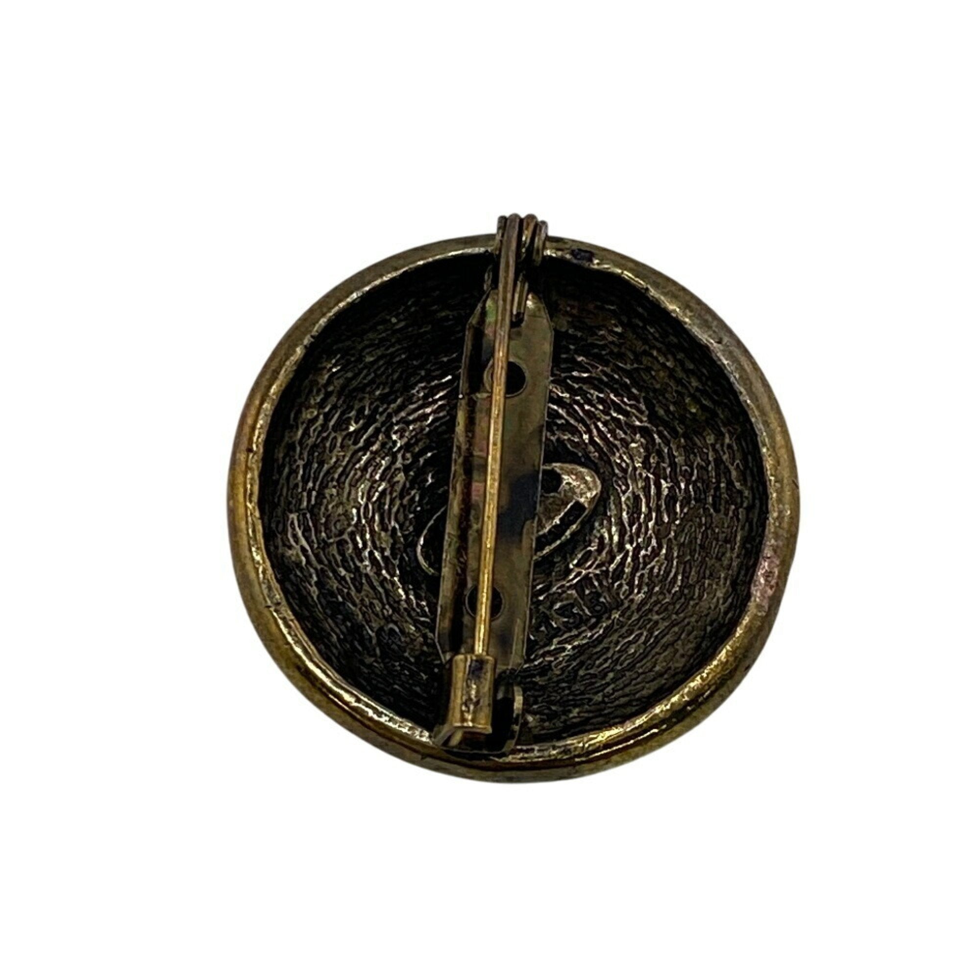 CC Logo Brooch Metal