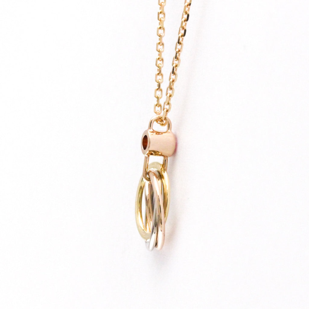 Trinity Pendant Necklace 18K Tricolor Gold