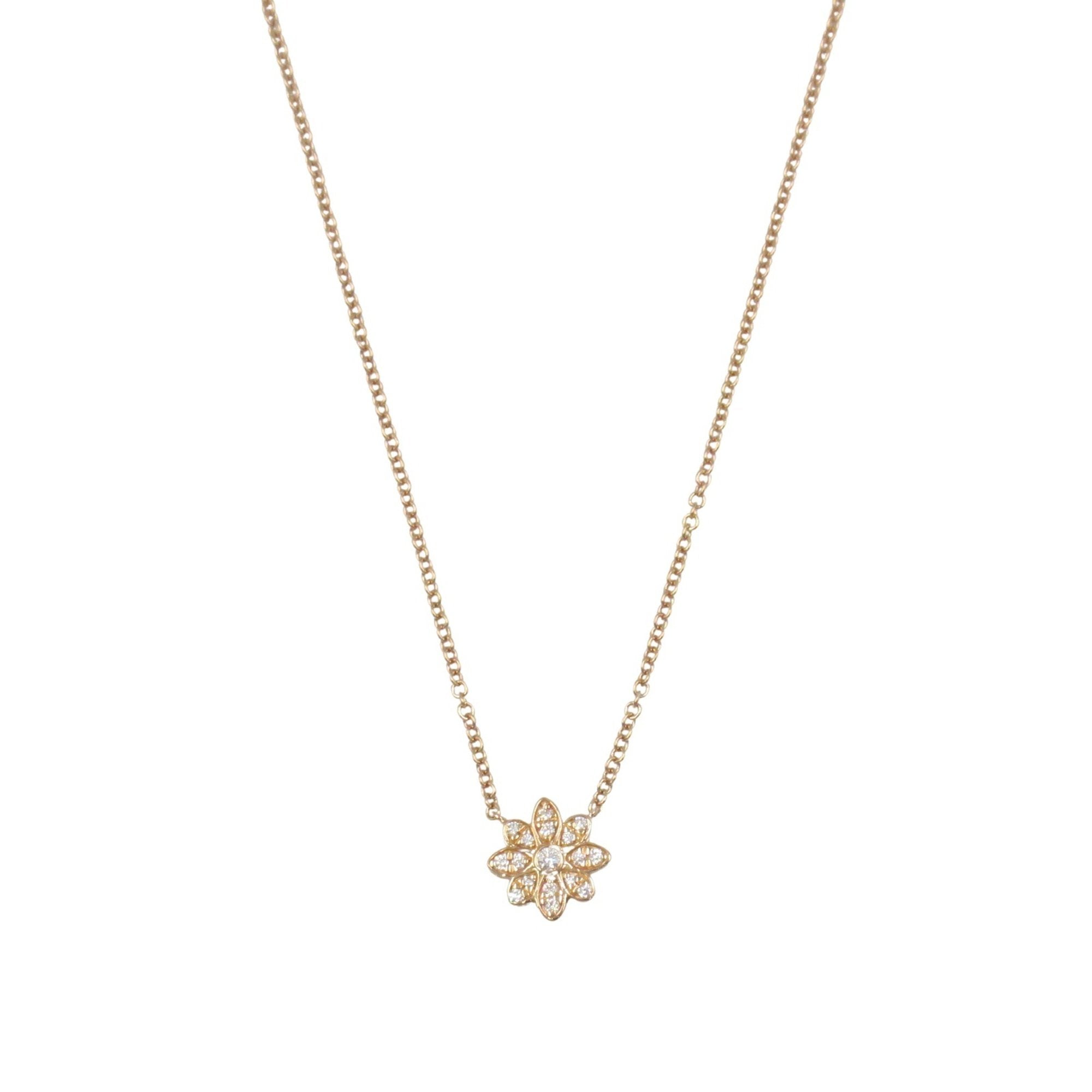 Pendant Necklace Rose Gold with Diamond