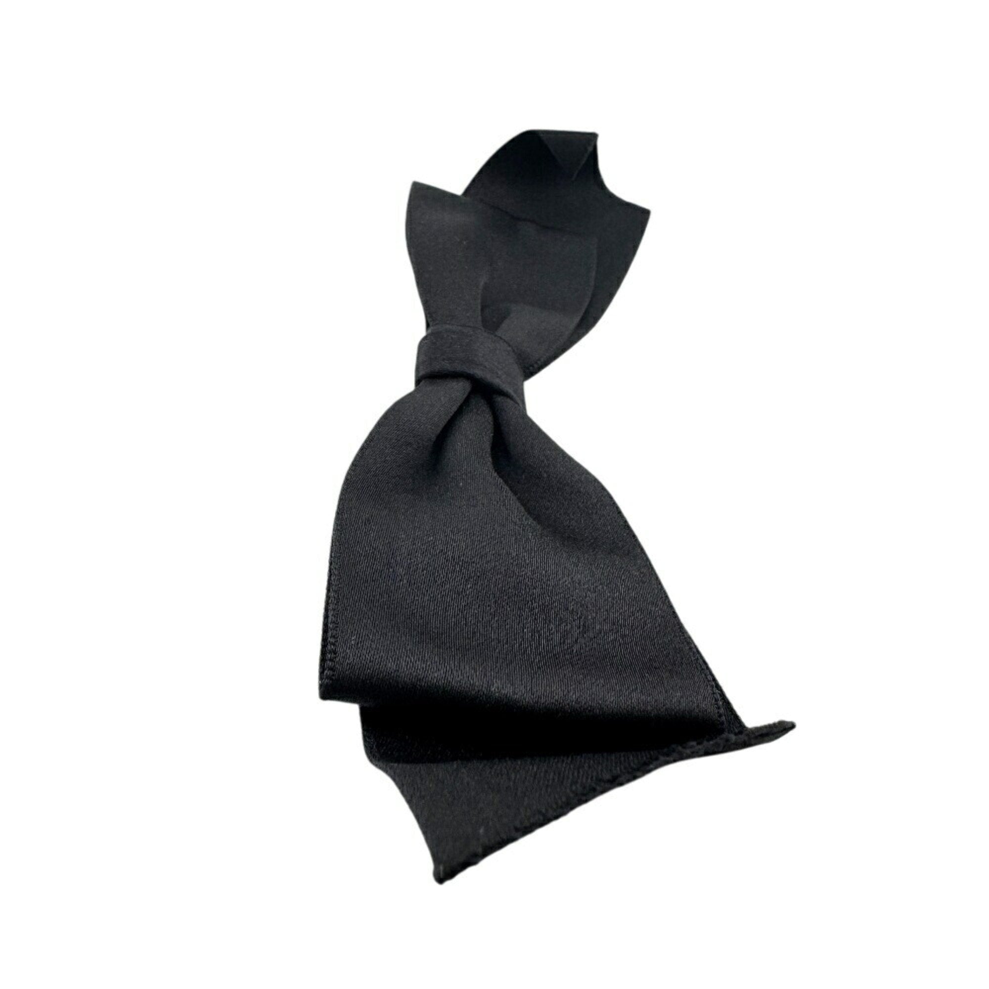 Brooch Metal Ribbon Black