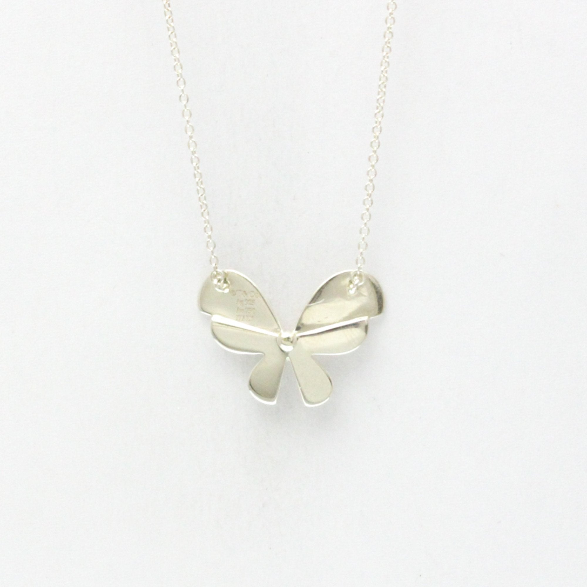 Butterfly Pendant Necklace Sterling Silver