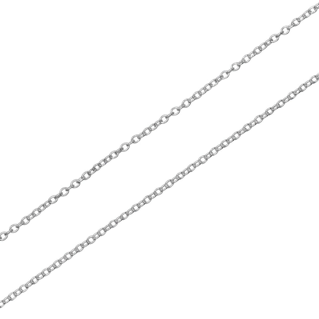 Round Tag Pendant Necklace Sterling Silver