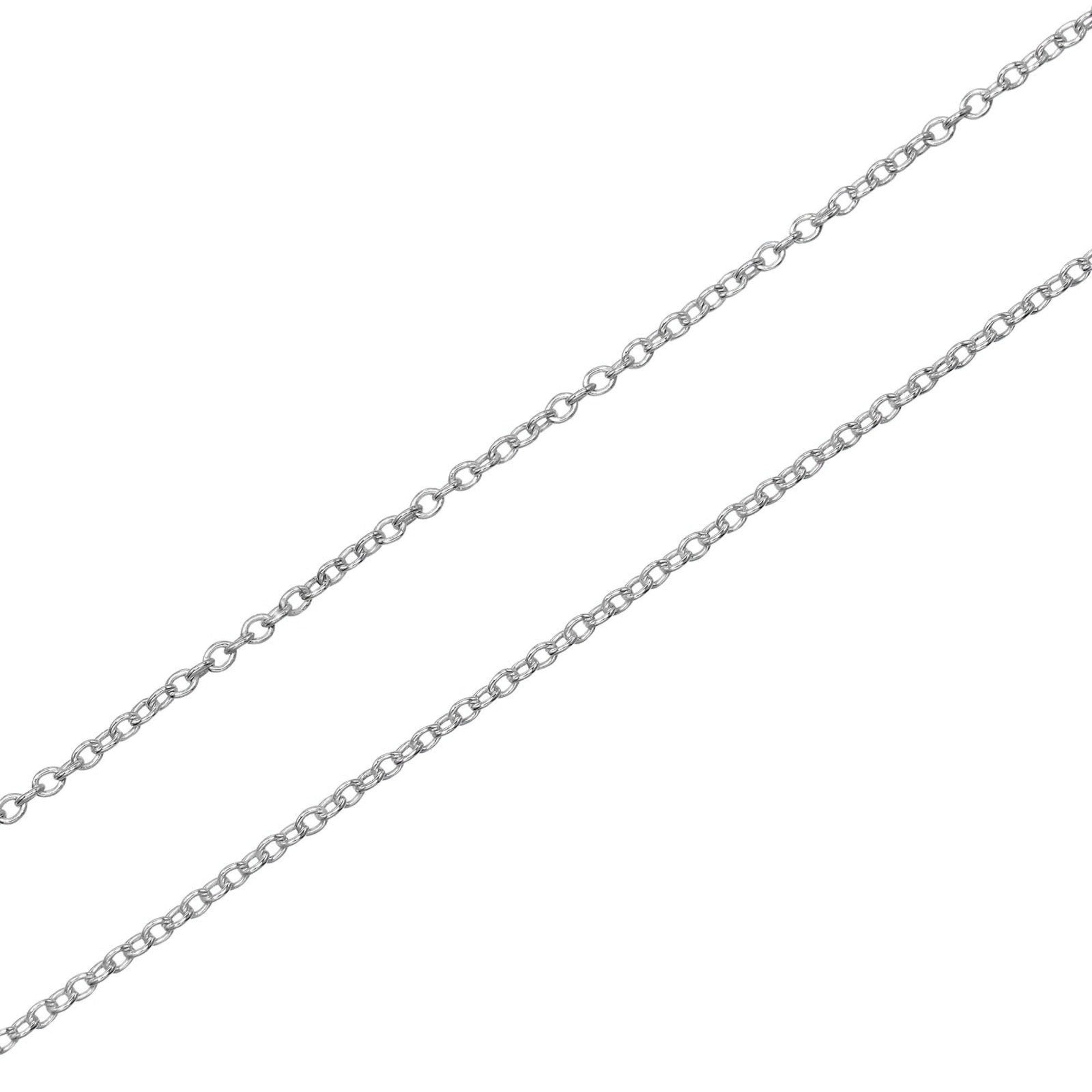 Round Tag Pendant Necklace Sterling Silver