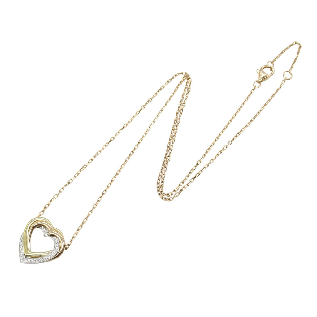 Trinity Pendant Necklace 18K Tricolor Gold