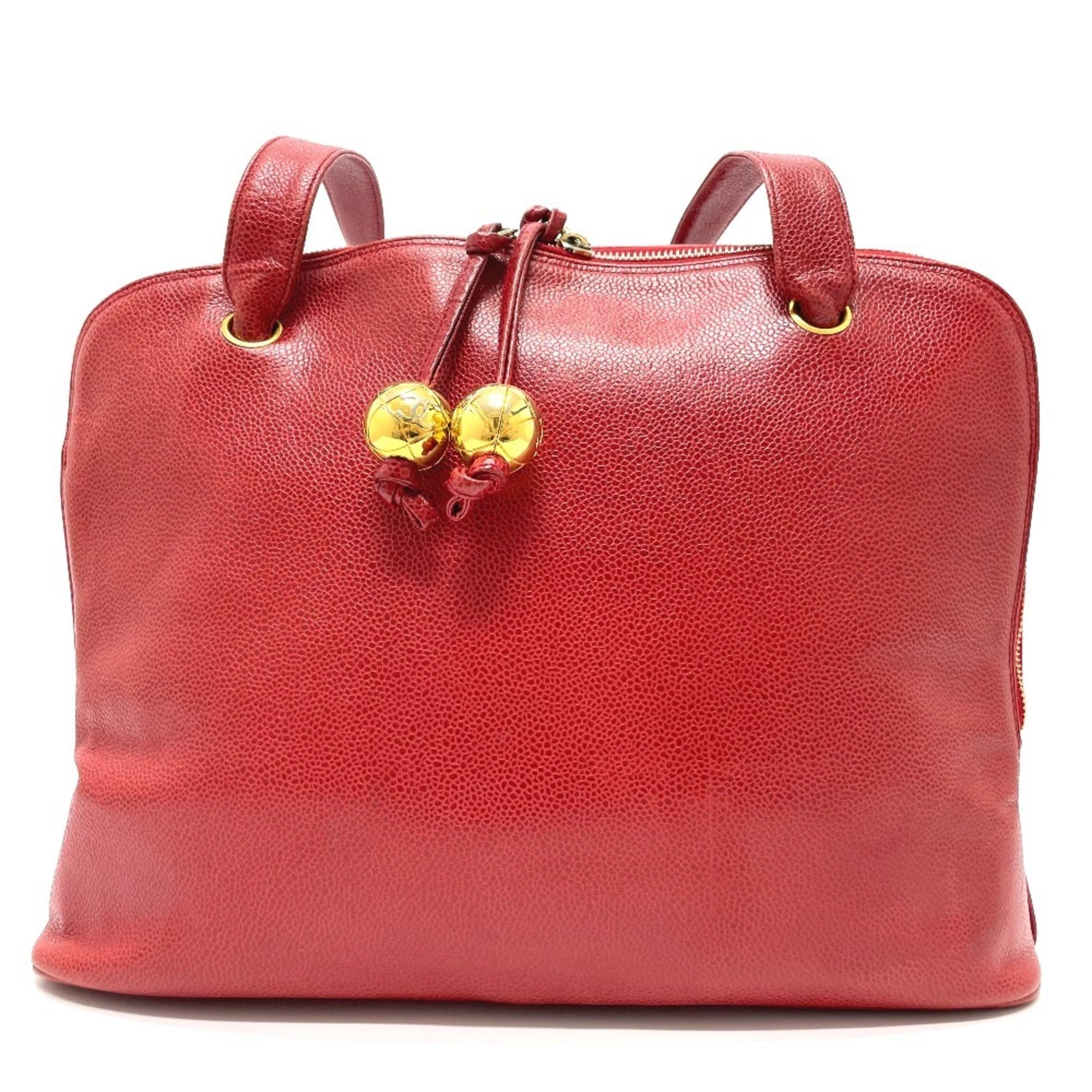 Vintage Timeless Zip Tote Caviar Medium