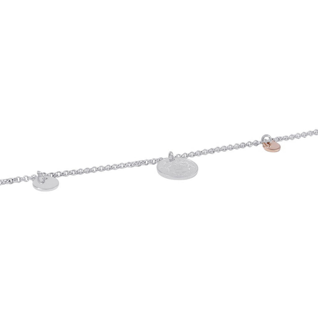Ex Libris Bracelet 18K Rose Gold and Sterling Silver Mini