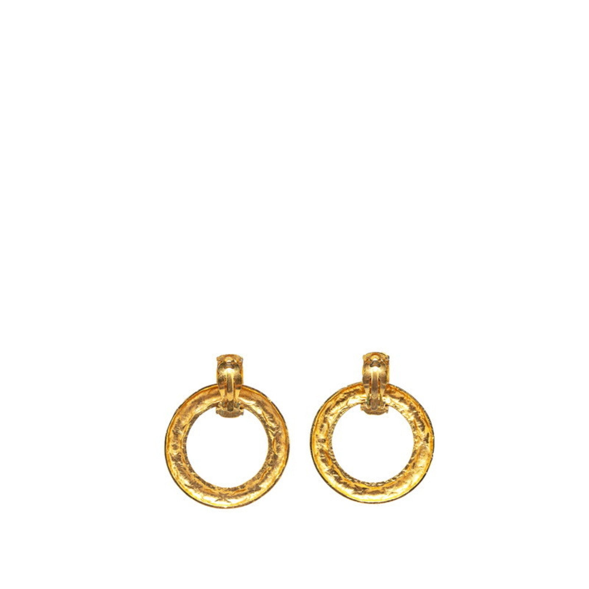 Vintage Earrings Gold-Tone Metal