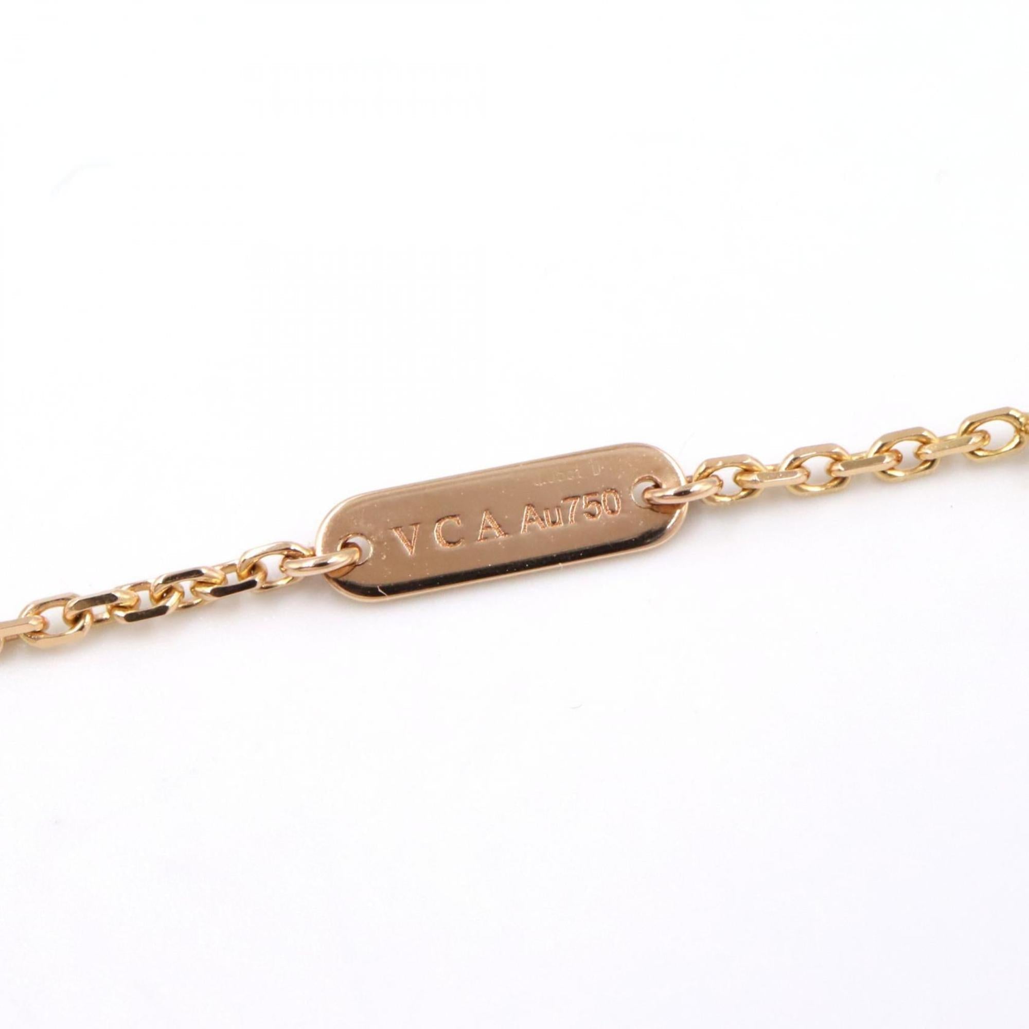Vintage Alhambra Pendant Necklace 18K Rose Gold and Onyx