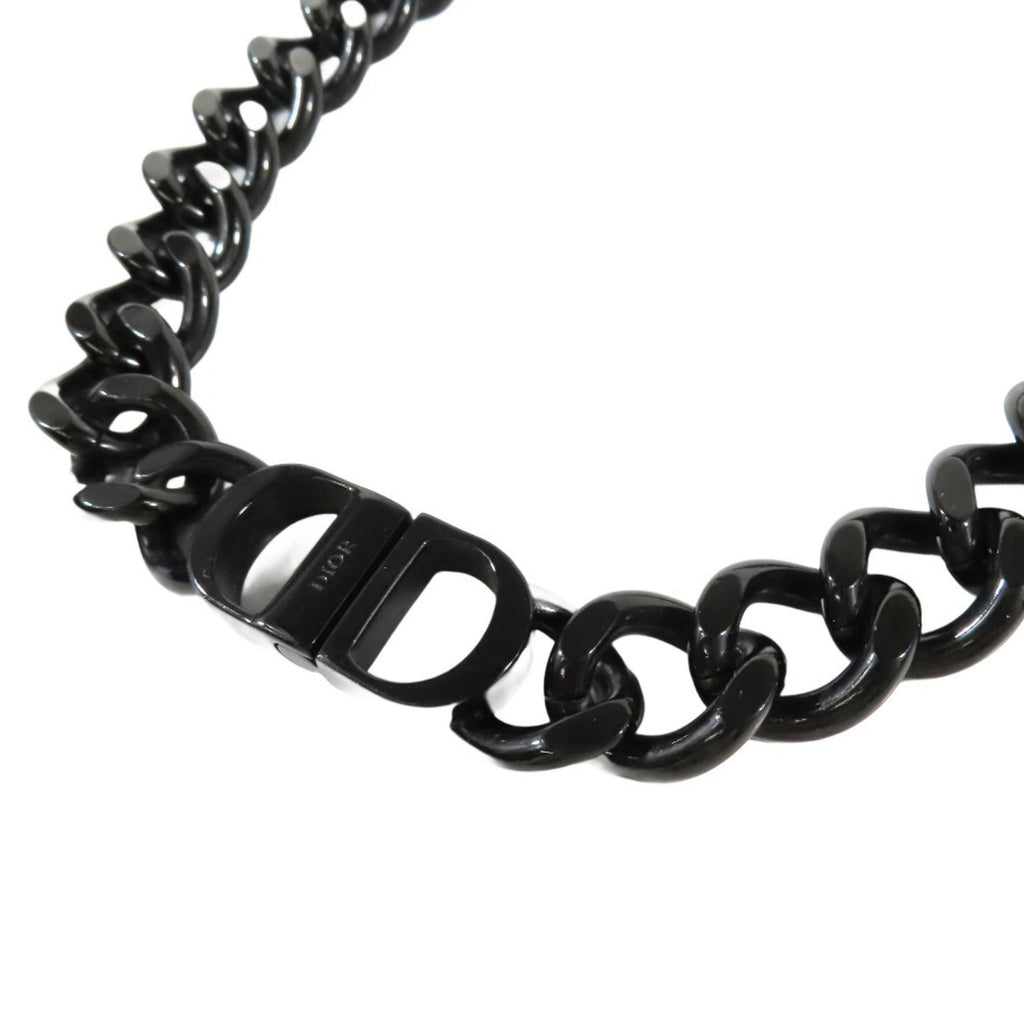 CD Icon Pendant Necklace Metal Black