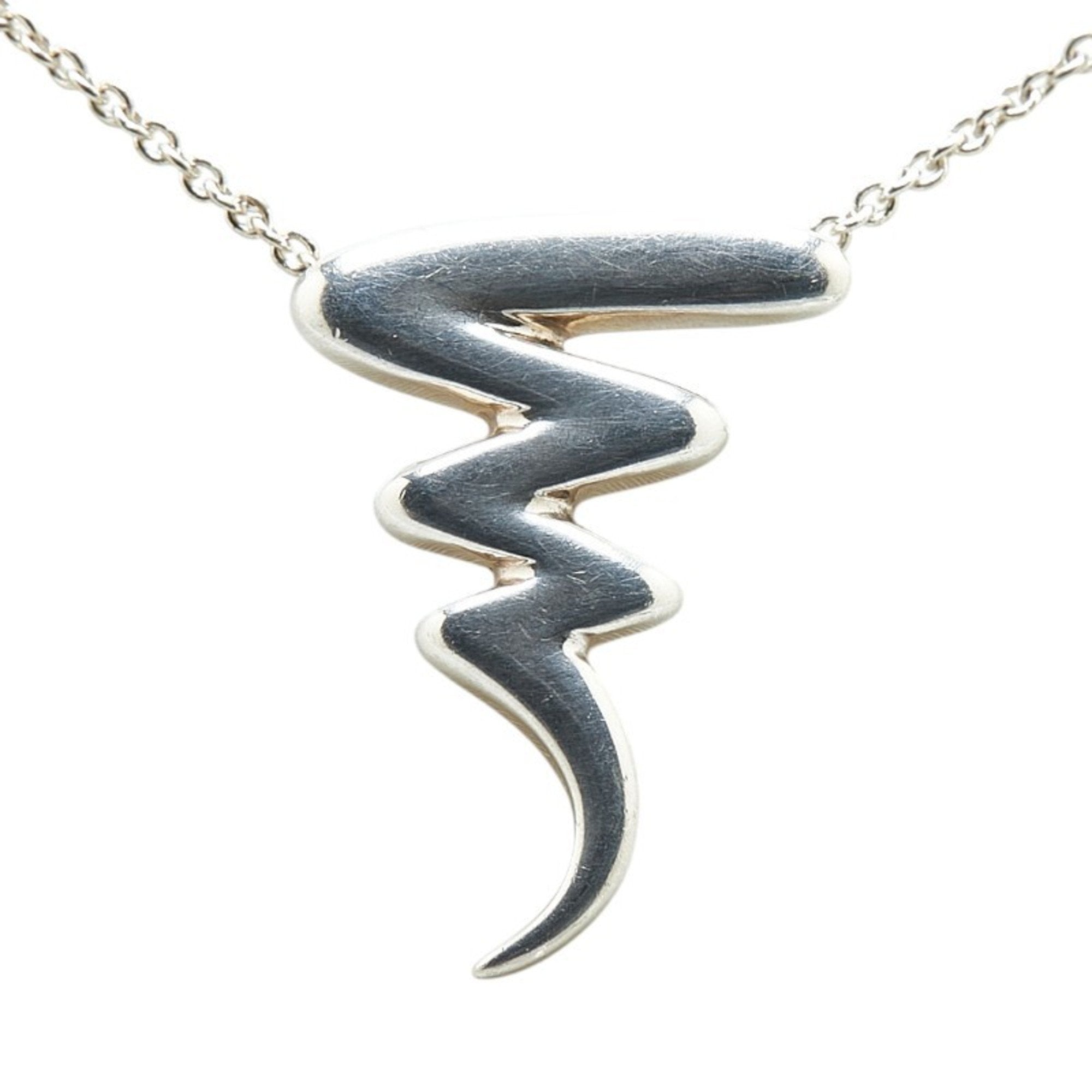 Scribble Pendant Necklace Sterling Silver