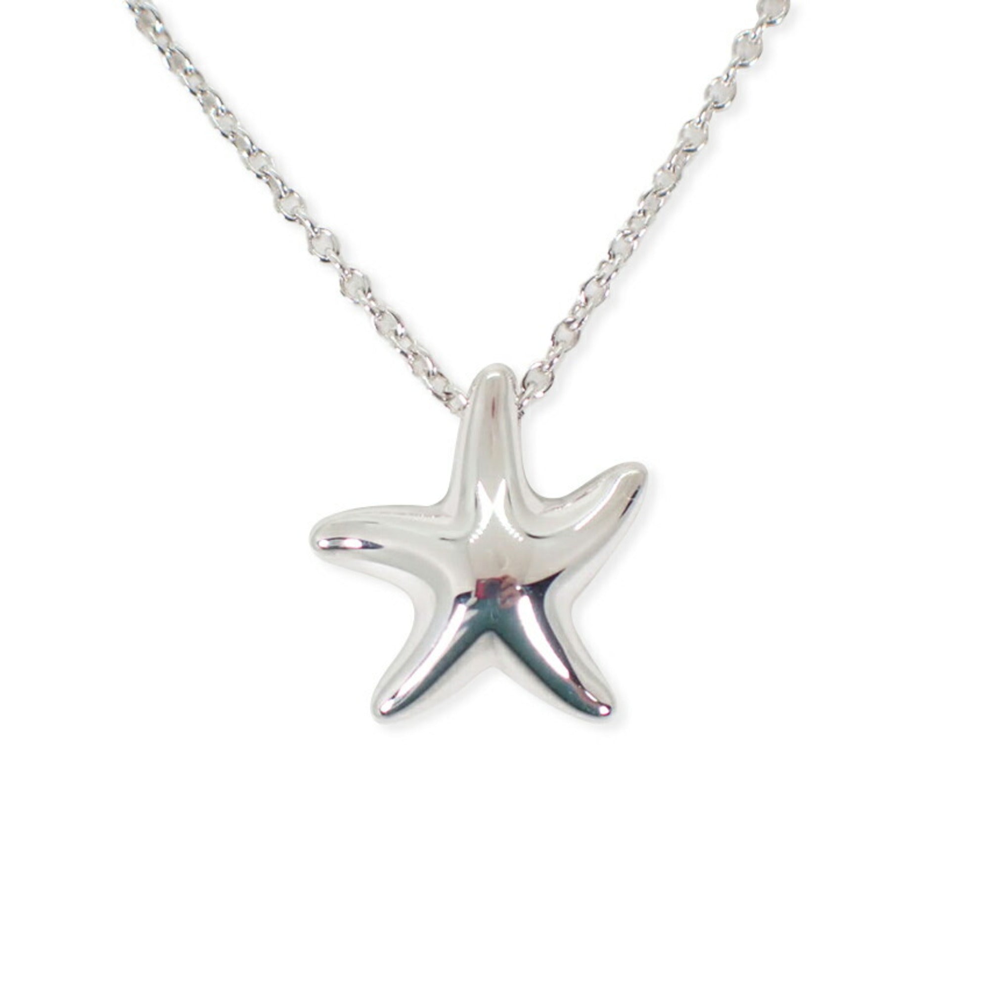 Starfish Pendant Necklace Sterling Silver