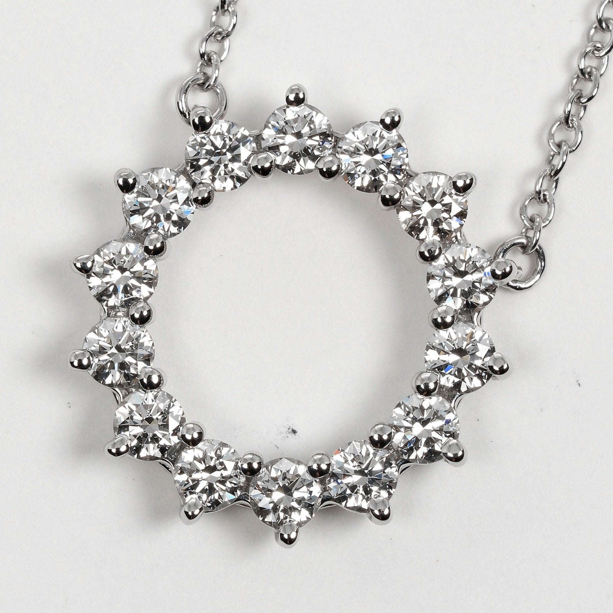 Pendant Necklace Platinum with Diamond Small
