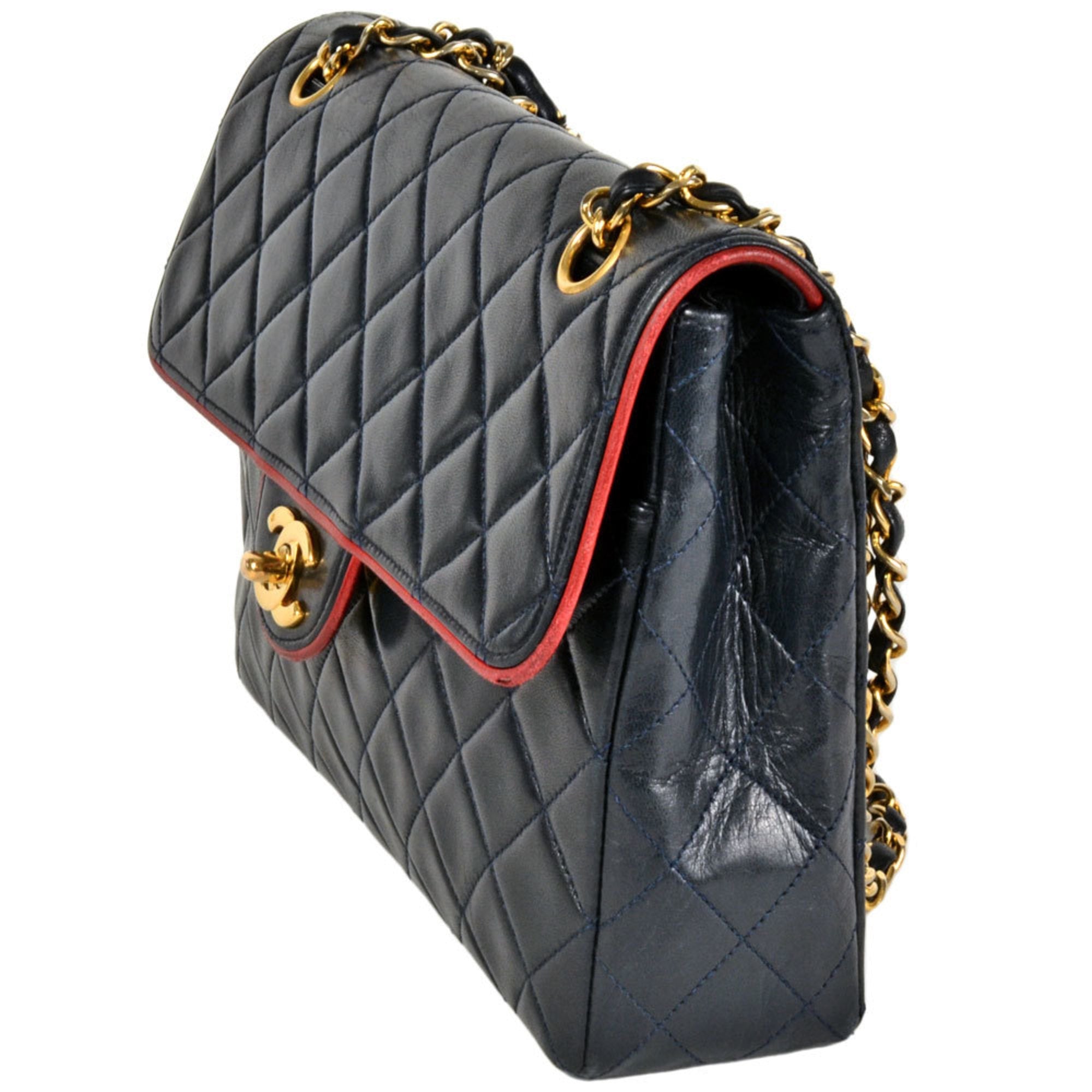 Vintage Square CC Flap Bag Quilted Lambskin Medium