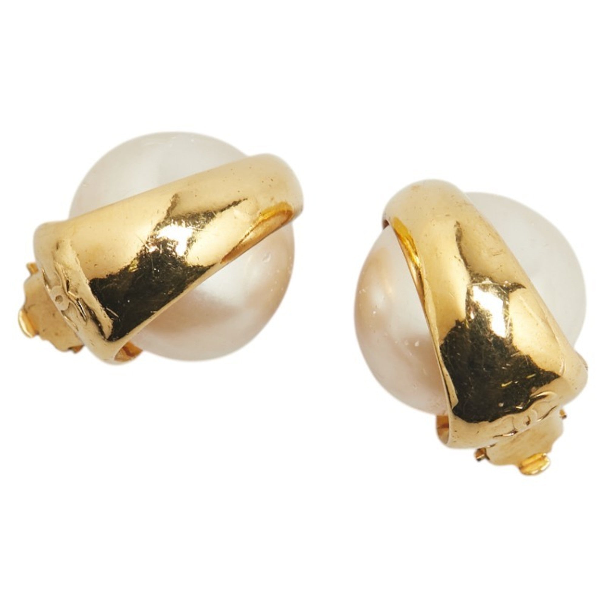 CC Logo Clip-On Earrings Metal Gold-Tone Metal