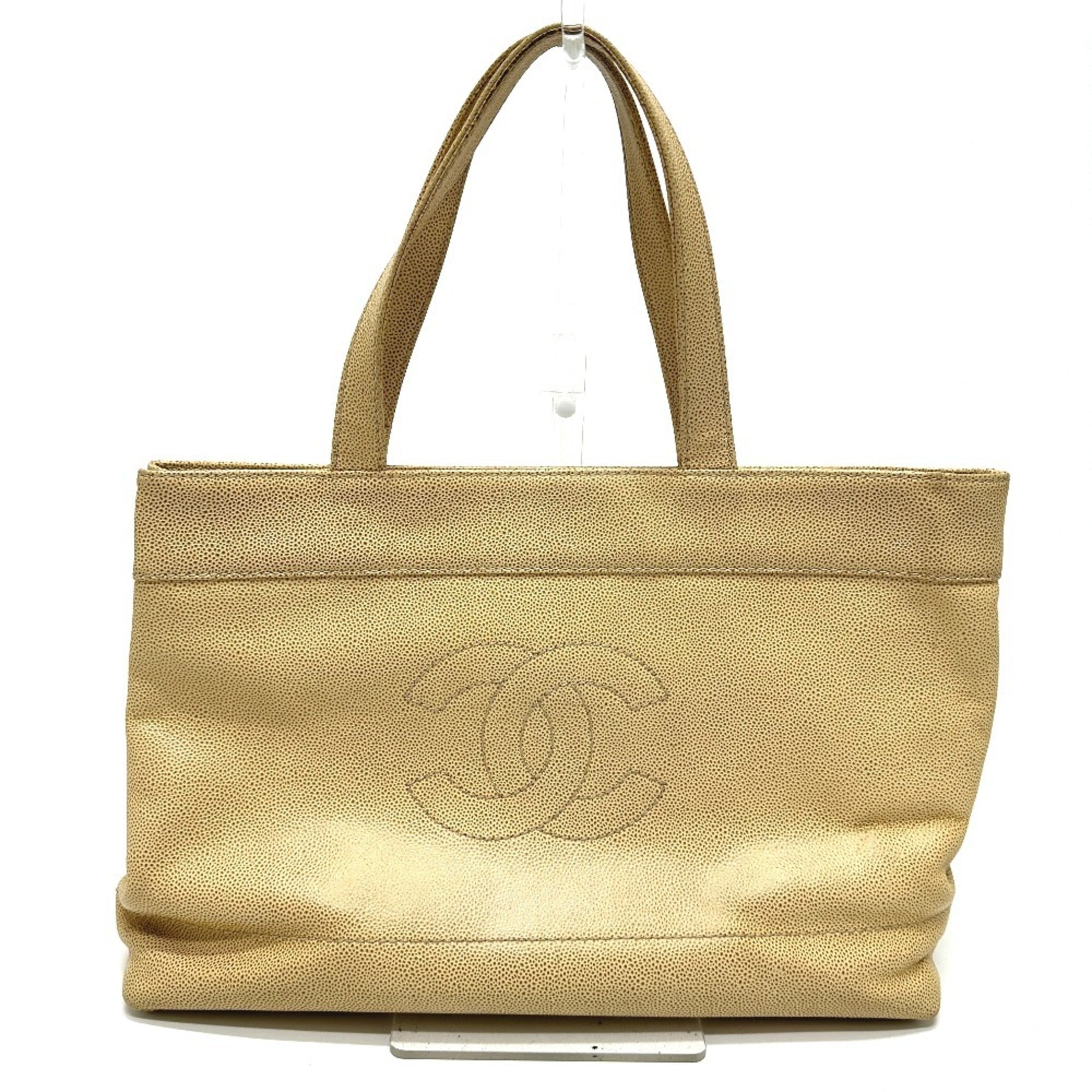 Vintage CC Open Tote Caviar Large