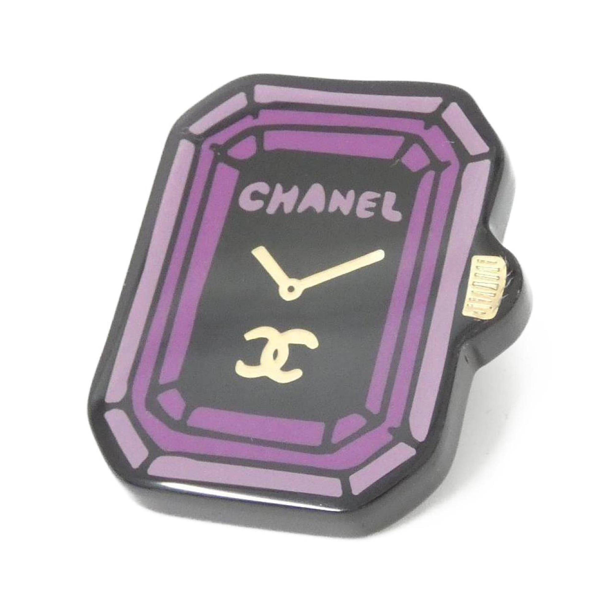 Pin Brooch Metal Black and Purple