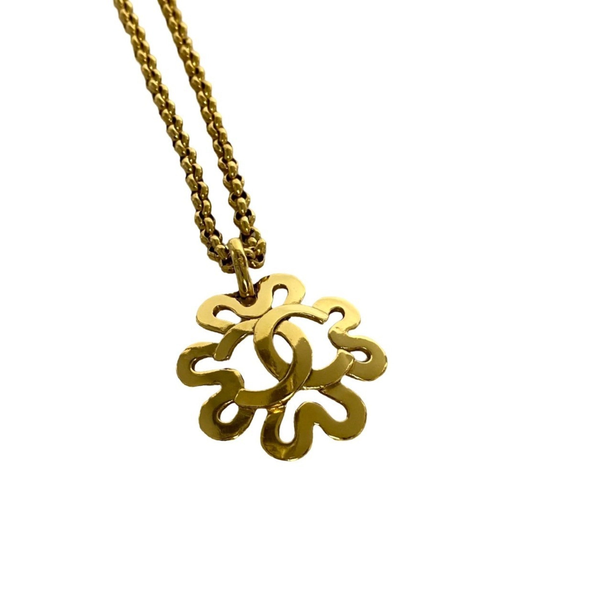 CC Logo Chain Pendant Necklace Metal