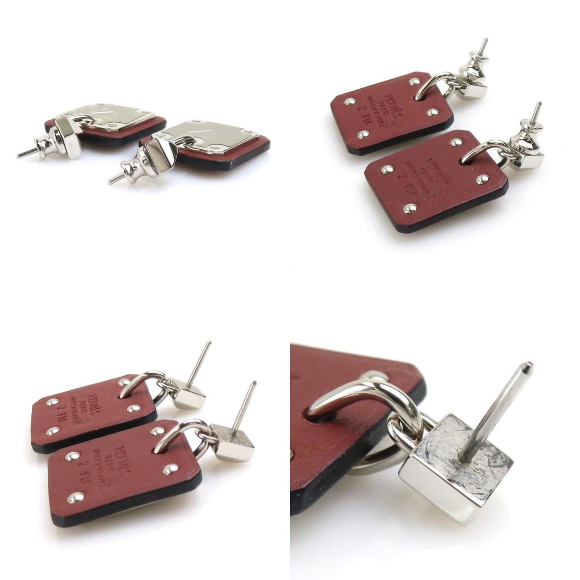 Earrings Leather and Metal