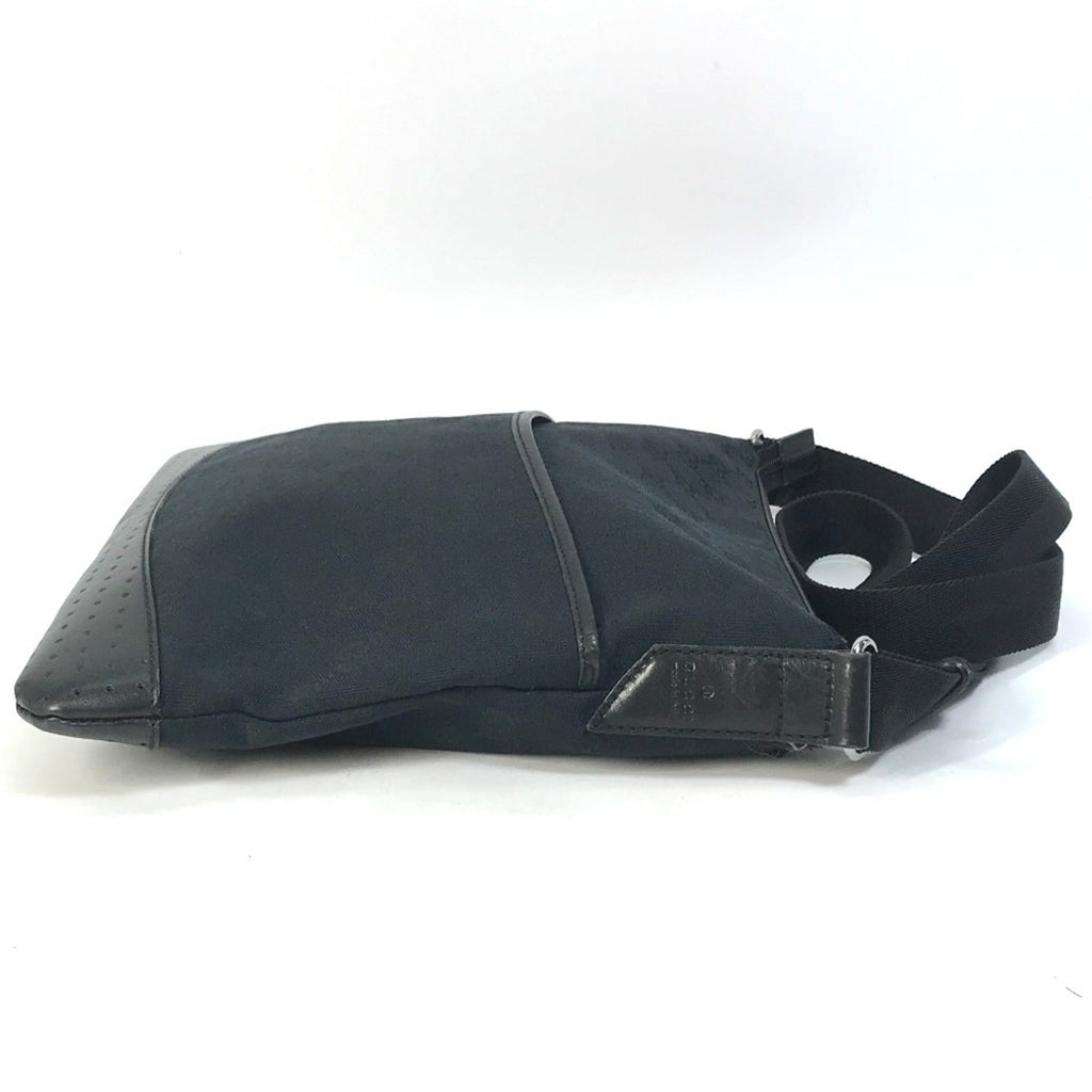 Zip Messenger Bag GG Canvas with Perforated Leather Medium