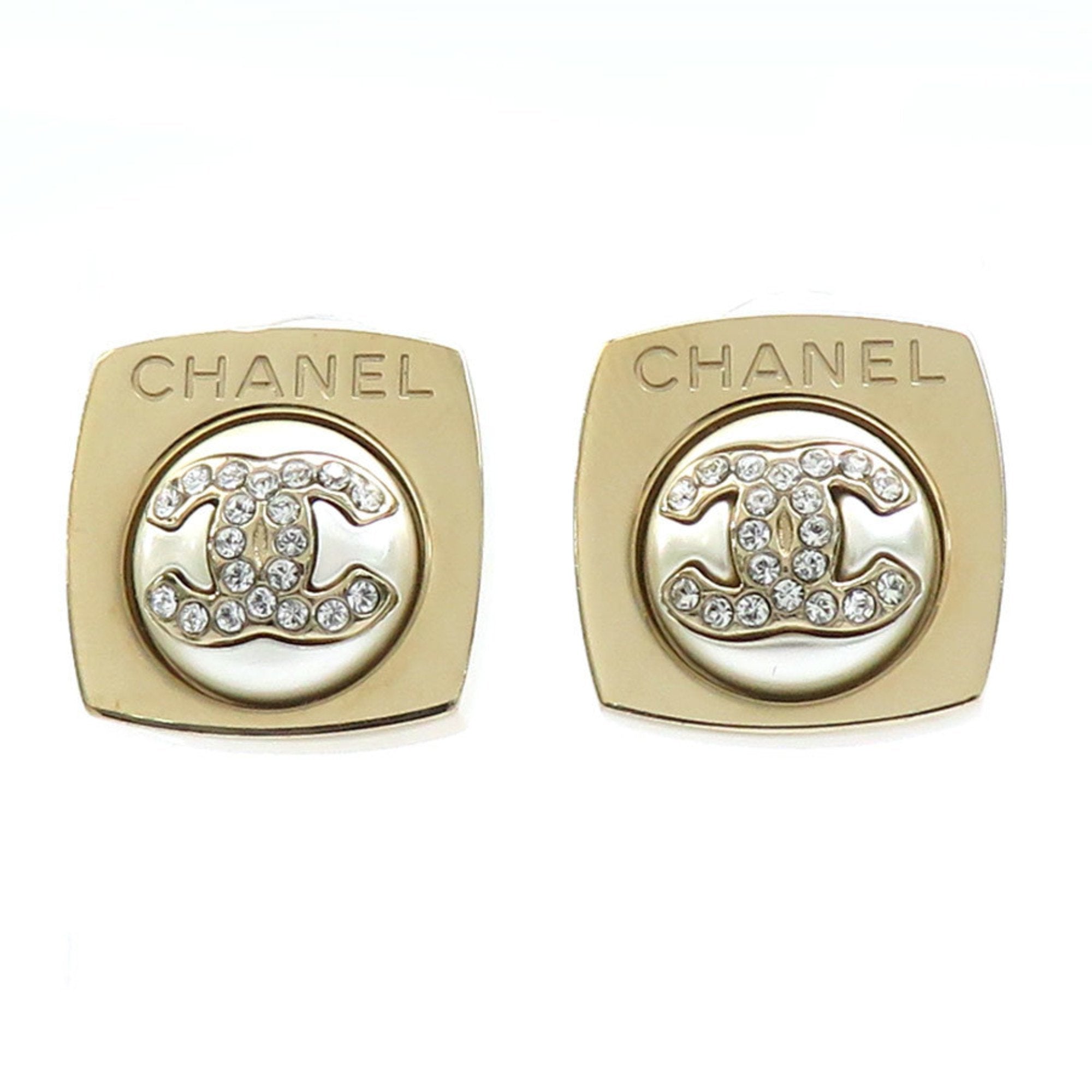 CC Logo Earrings Gold-Tone Metal Gold-Tone Metal