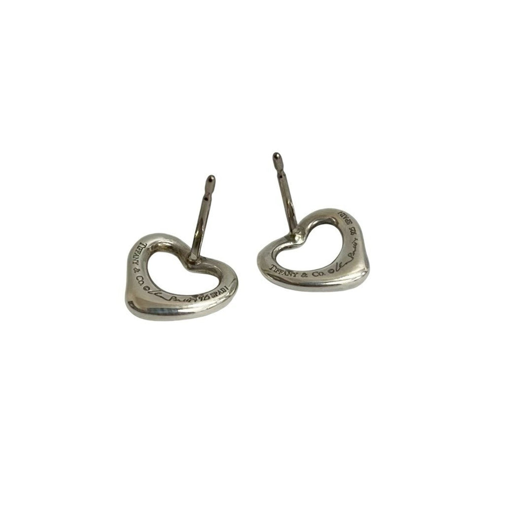 Open Heart Earrings Sterling Silver 10mm Sterling Silver