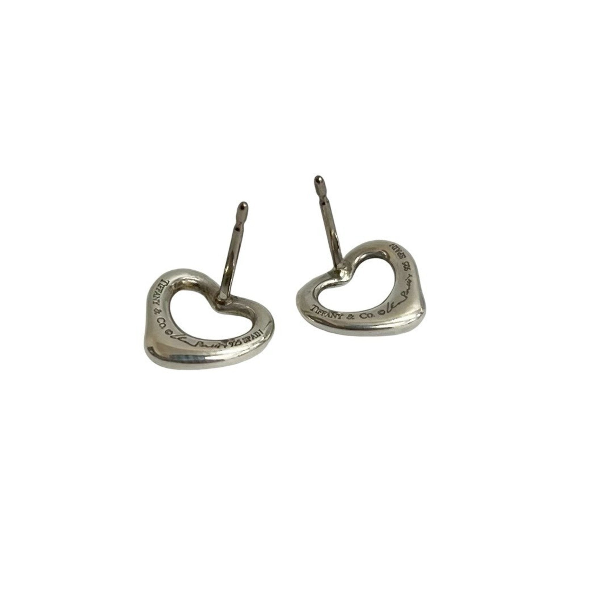 Open Heart Earrings Sterling Silver 10mm Sterling Silver