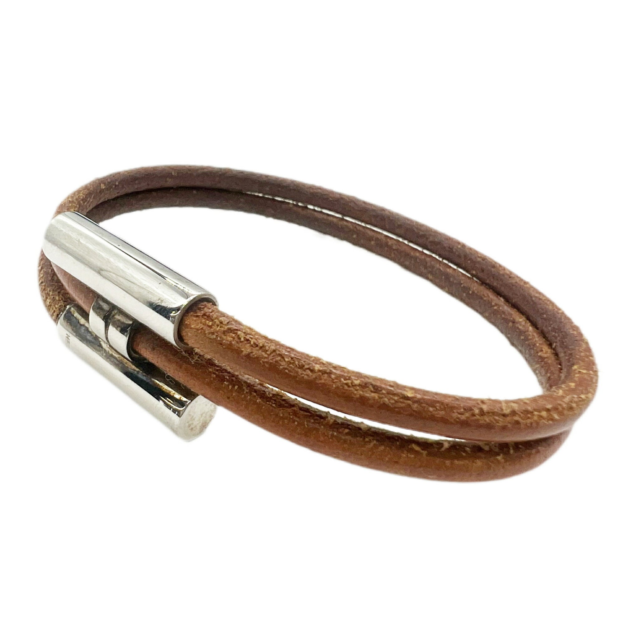 Bracelet Brown Leather and Metal