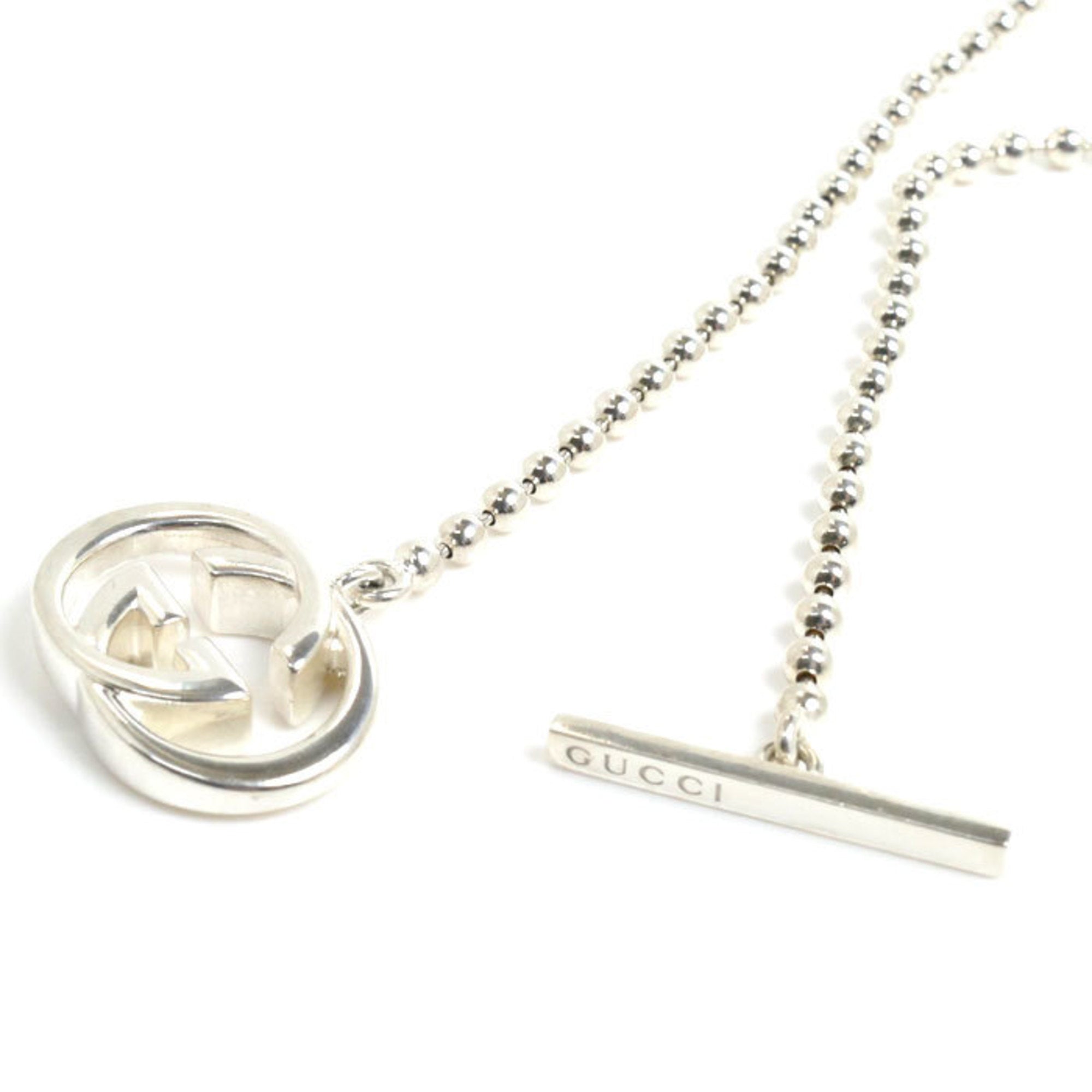 Interlocking G Pendant Necklace Sterling Silver