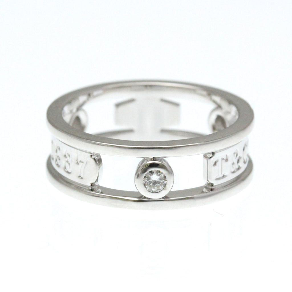 Band Ring 18K White Gold with Diamond