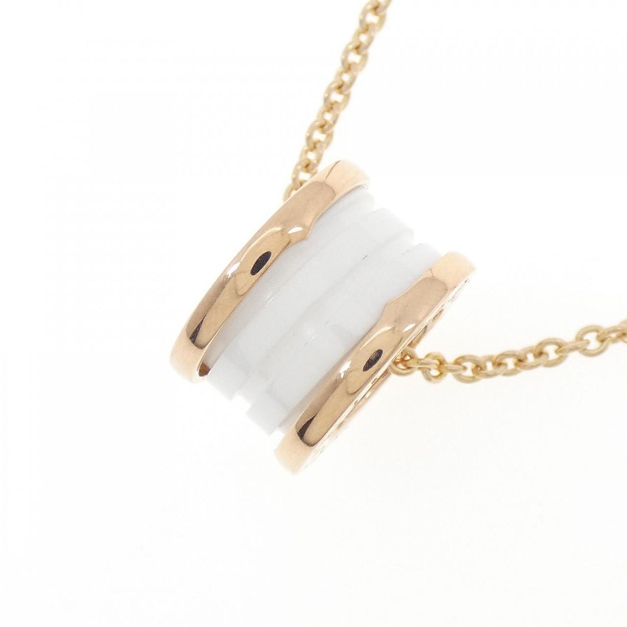 B.Zero1 Pendant Necklace Ceramic and 18K Rose Gold
