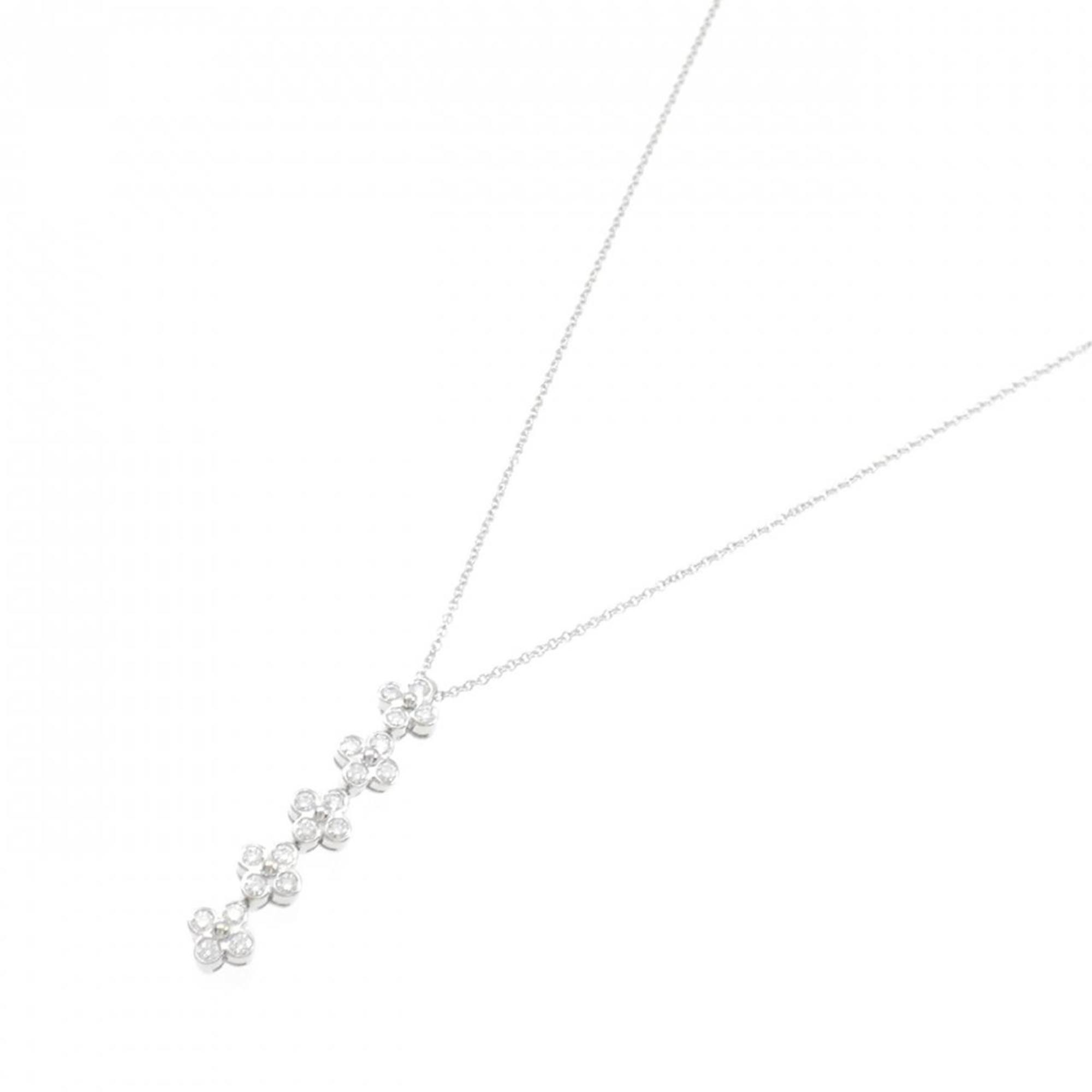 Lace Pendant Necklace Platinum