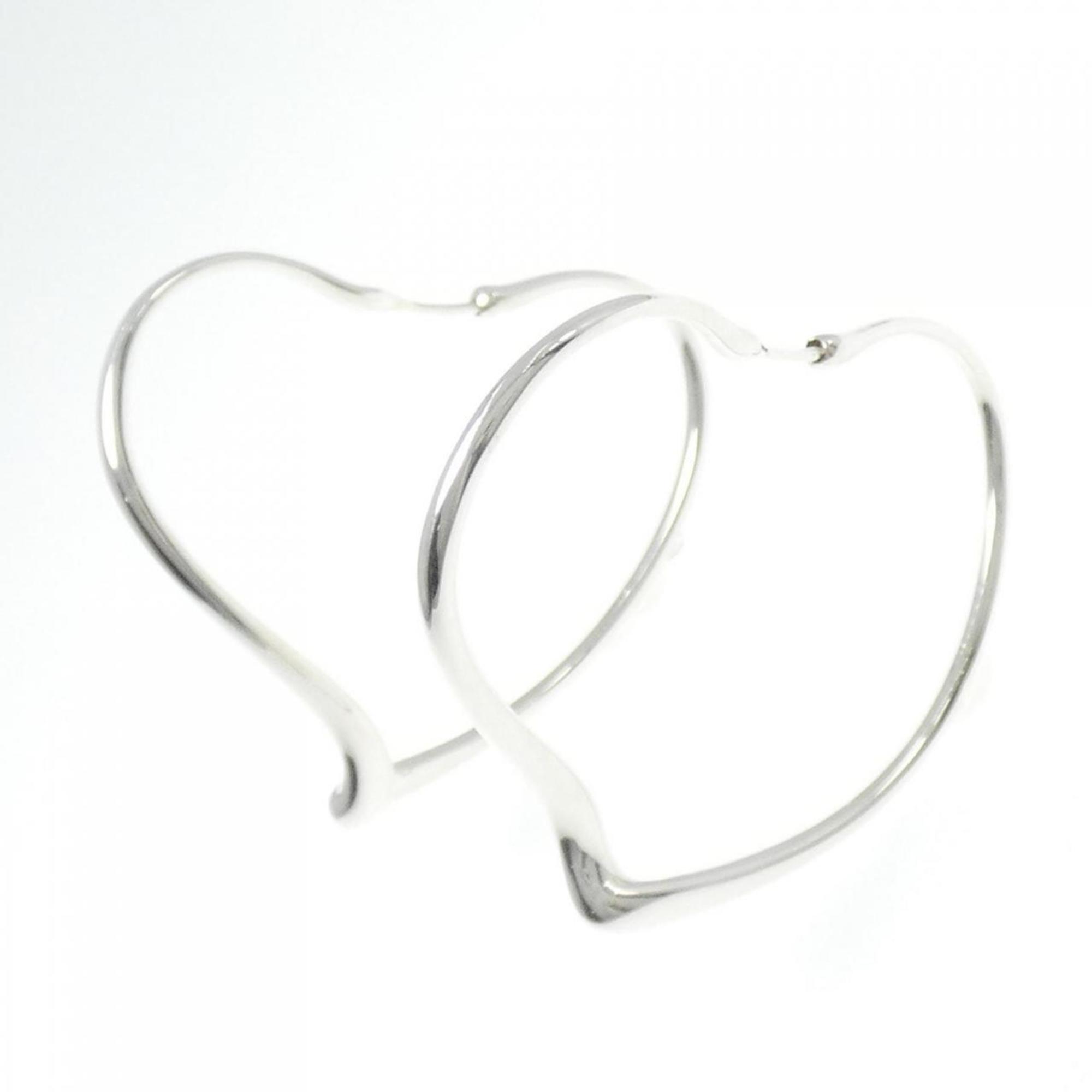 Open Heart Earrings Sterling Silver 40mm Sterling Silver