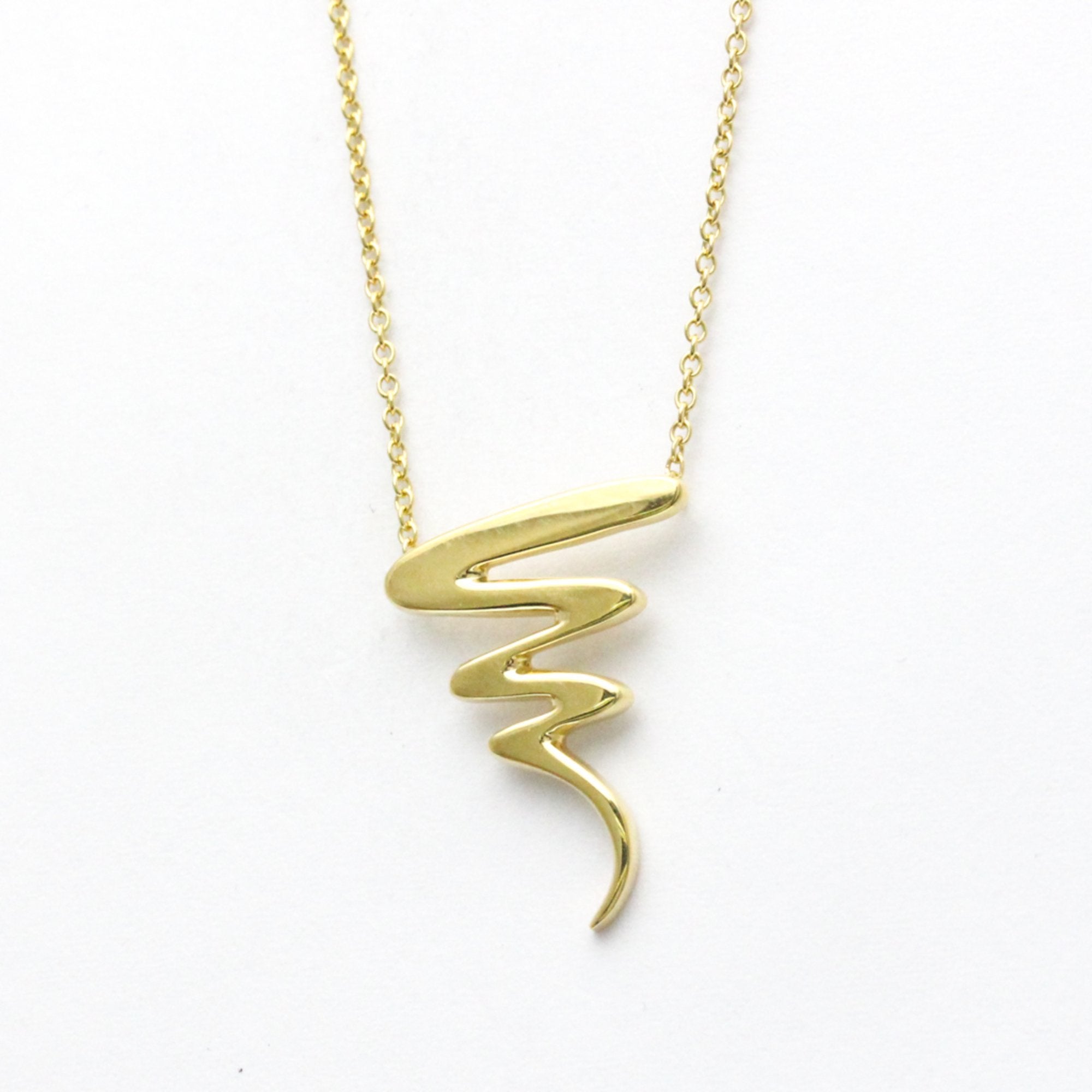 Scribble Pendant Necklace 18K Yellow Gold