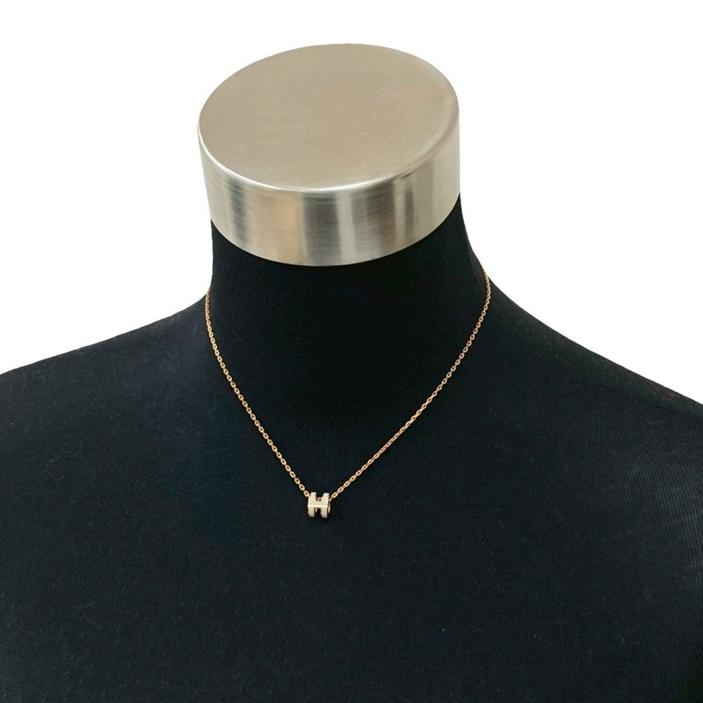 Pop H Pendant Necklace Gold-Tone Metal