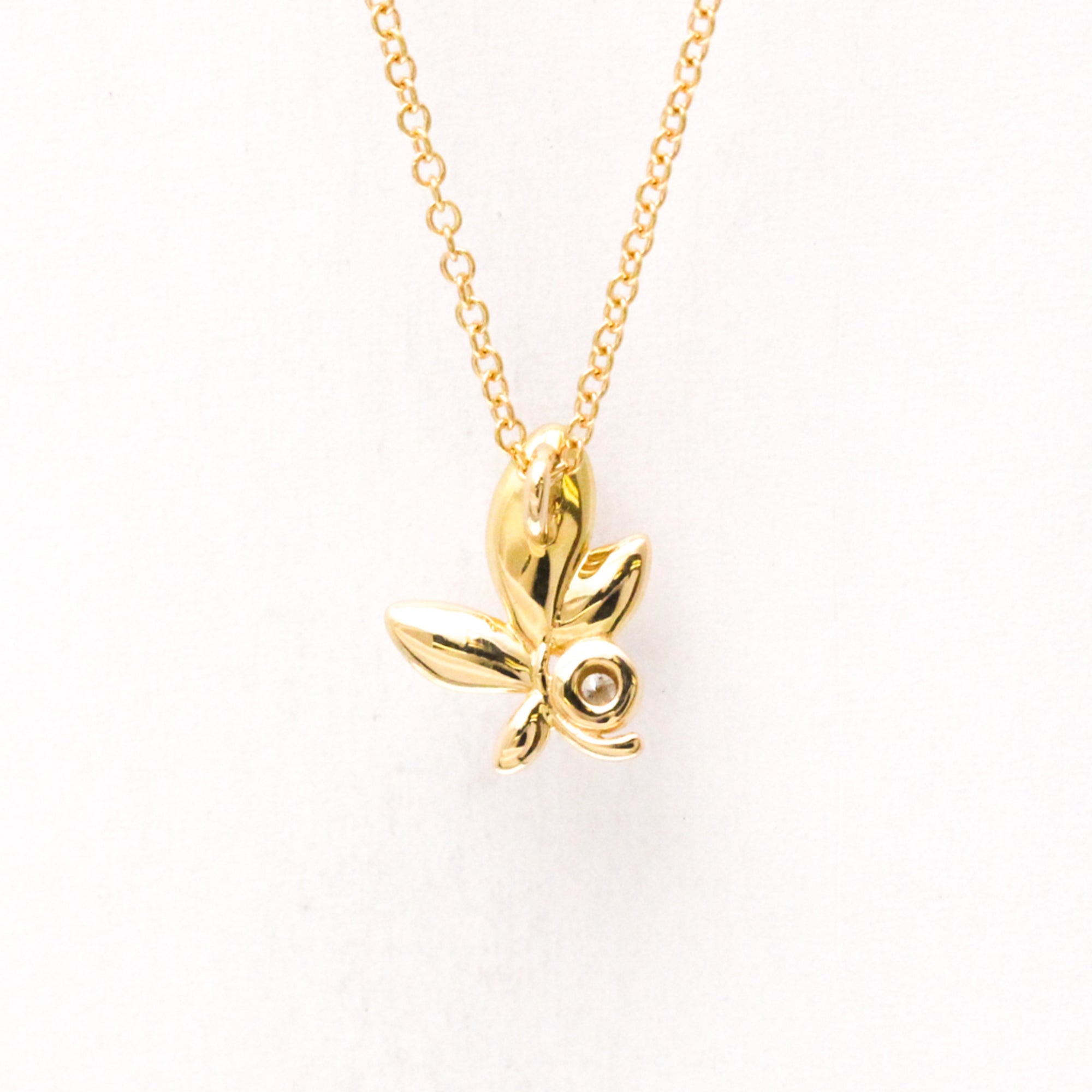 Pendant Necklace 18K Rose Gold with Diamond