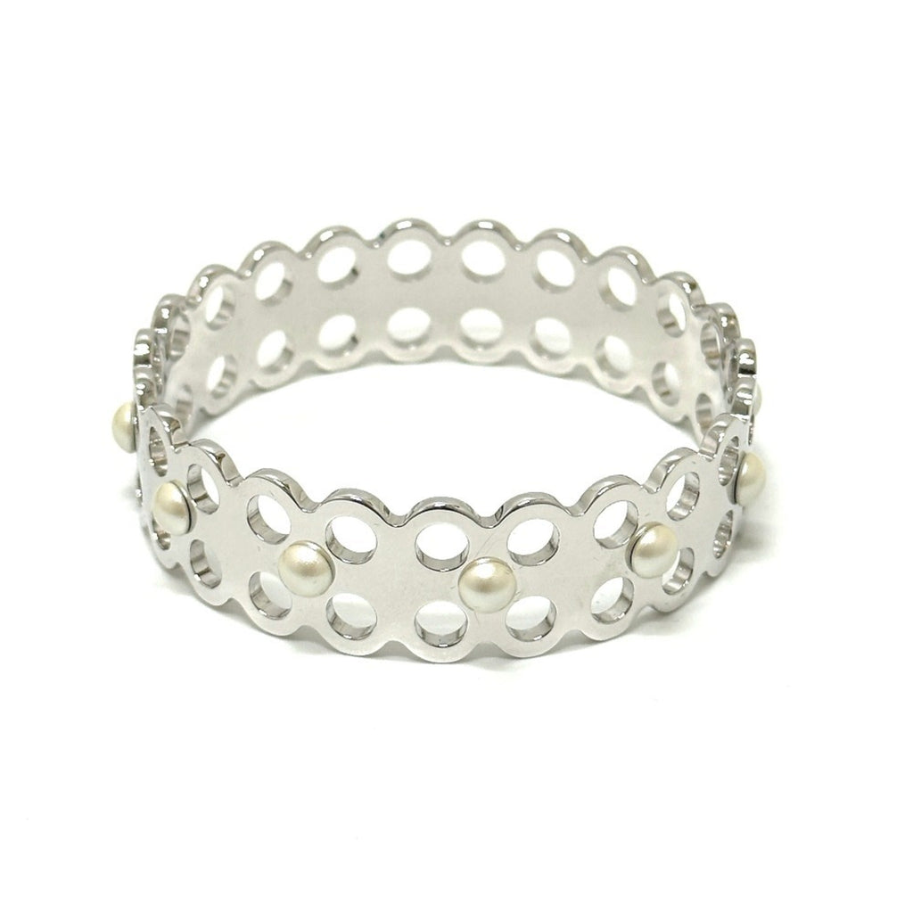 Bangle Bracelet Metal Silver