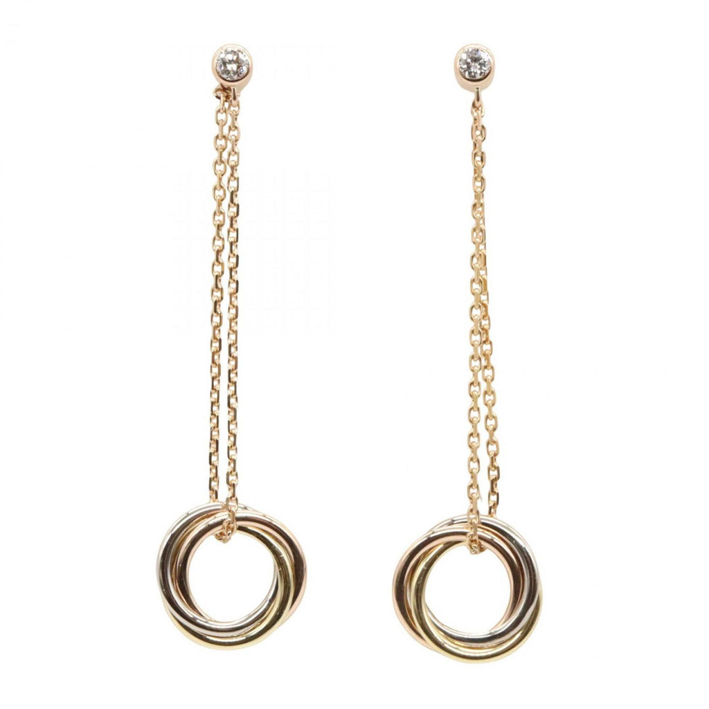 Trinity Earrings 18K Tricolor Gold