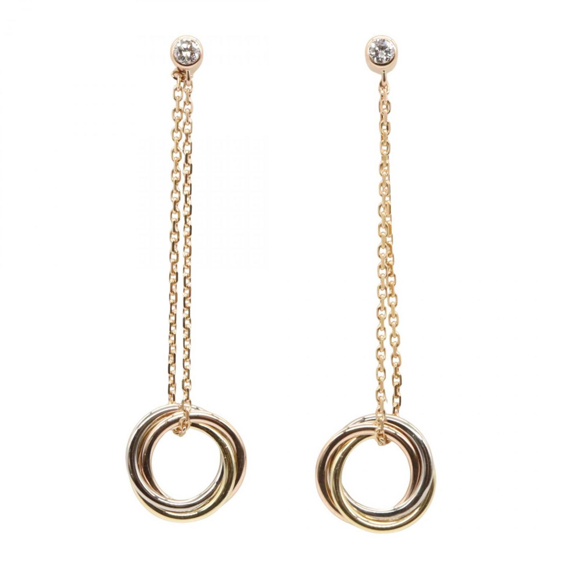 Trinity Earrings 18K Tricolor Gold
