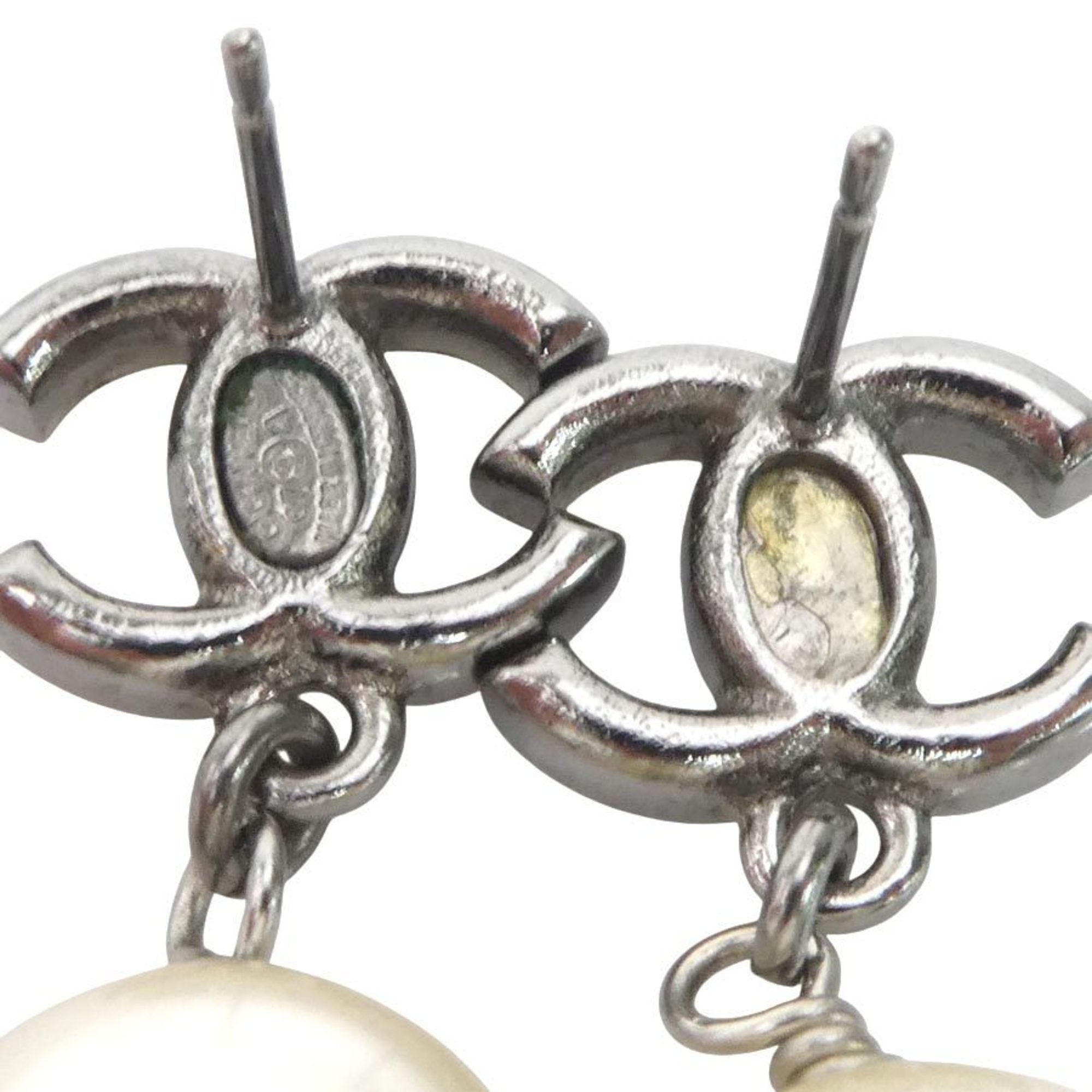 CC Logo Earrings Silver-Tone Metal Silver-Tone Metal