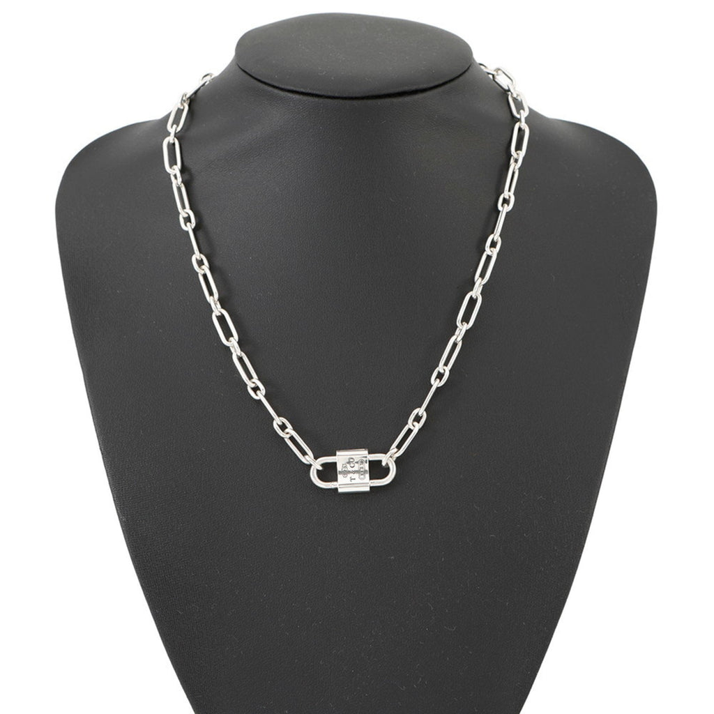 1837 Double Lock Pendant Necklace Sterling Silver Medium