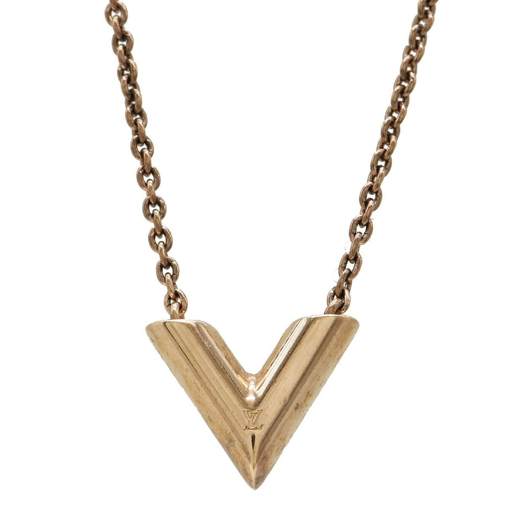 Essential V Pendant Necklace Rose Gold