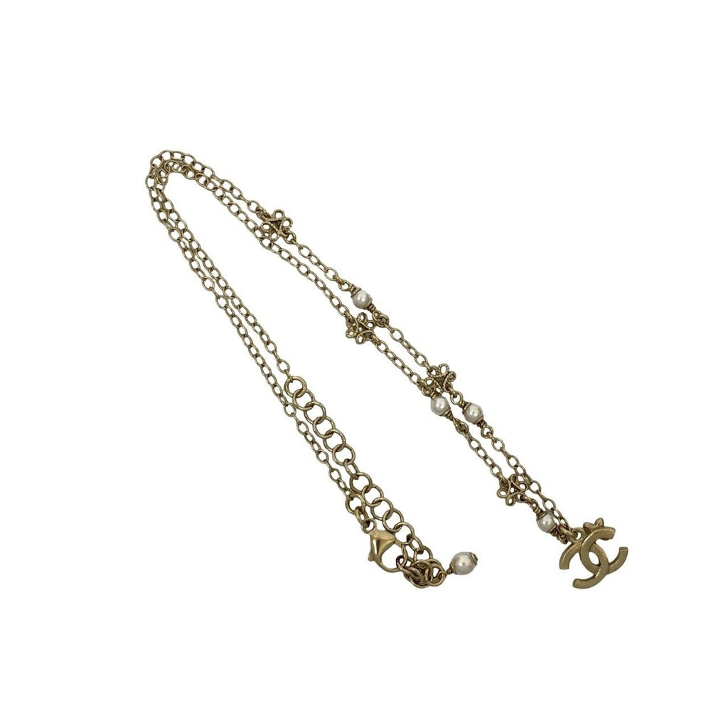 CC Logo Pendant Necklace Metal