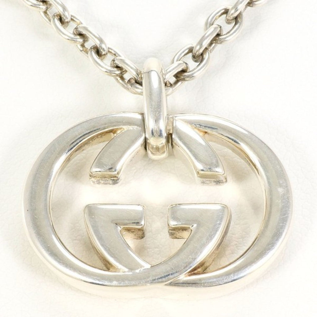 Interlocking G Pendant Necklace Sterling Silver